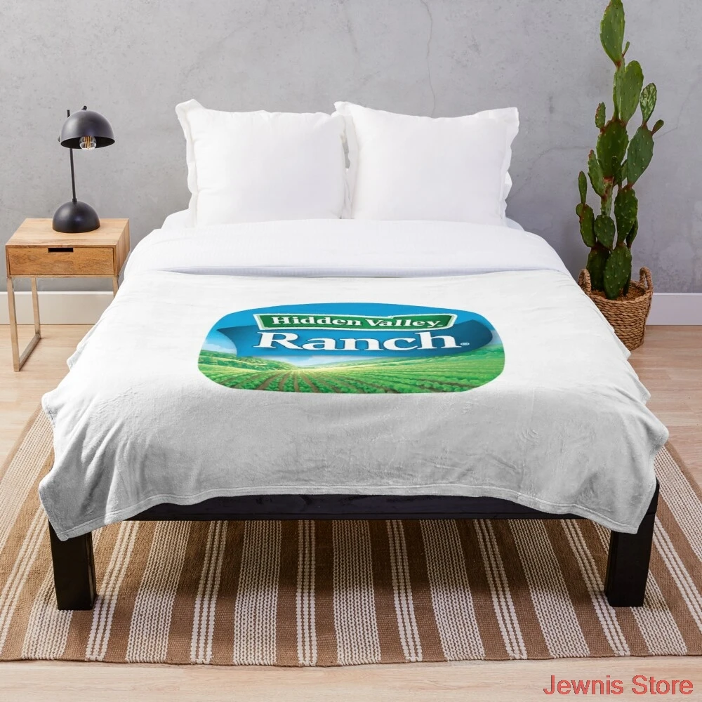 

Hidden Valley Ranch Throw Blanket Sublimation Covered Blanket Bedding Flannel for Children and Adult Bedrooms Decor