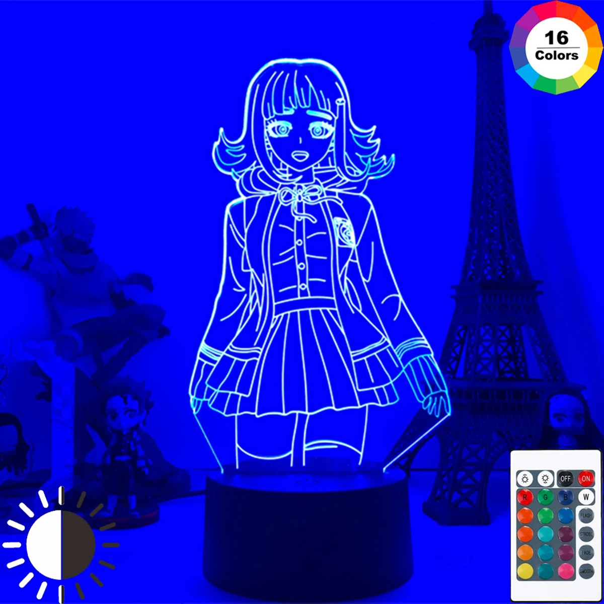 

Danganronpa V3 Killing Harmony Nagito Komaeda 3D Lamp for Bedroom Decor Kids Birthday Gift Acrylic Neon Lamp 3D Led Night Light