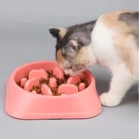 2020 pet portable cat and dog foods feeding bowl pet slow feeding bowl feeder to prevent obesity dogs treat pet supplies