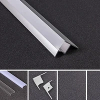 free shipping fashion led aluminium profile for led strip light aluminum strip channel with milkyclear cover