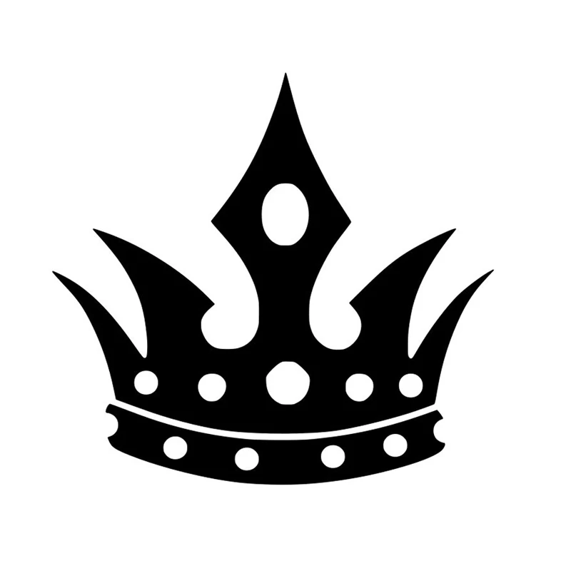 

Fashion Haughty Crown Vinyl Car Stiker Laptop Decals Black/Silver 17.8CM*16.6CM