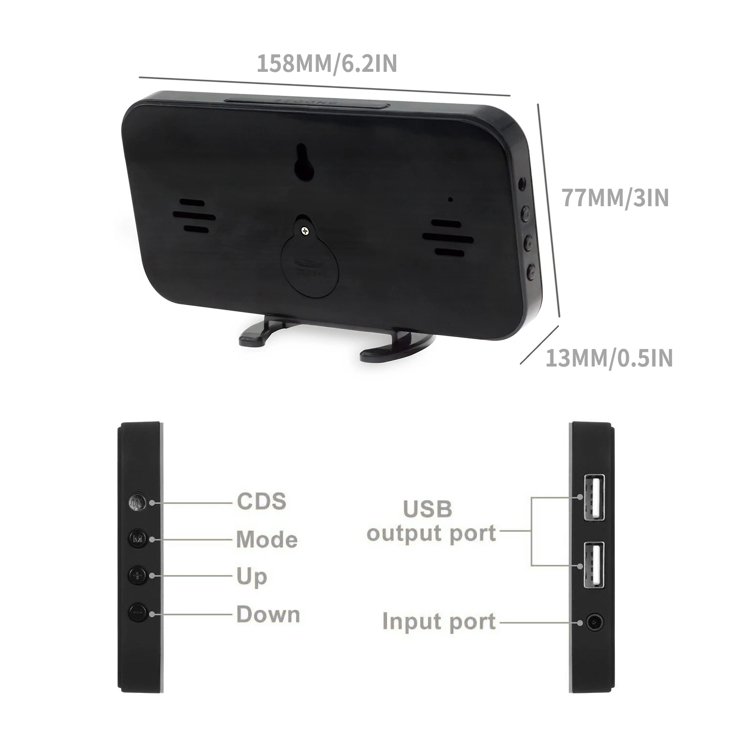 Цифровой светодиодный Будильник с голосовым управлением большой дисплей