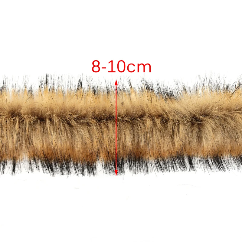 1PC Faux Fox Fur Trimming For Sweater Furry Fluffy Coat Hood Hat Ribbon Tapes Garment Materials DIY Sewing Costume Collar - купить по