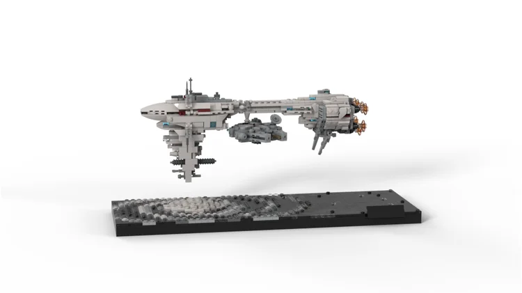 

Interstellar small particle scene building block MOC spaceship Star Destroyer Empire warship assembly toy model children's gift