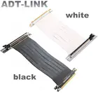 Металлический экранированный черно-белый Райзер PCIe 3,0 x16 для стабильных видеокарт ПК PCI Express Удлинительный кабель 16x GPU Riser Cable