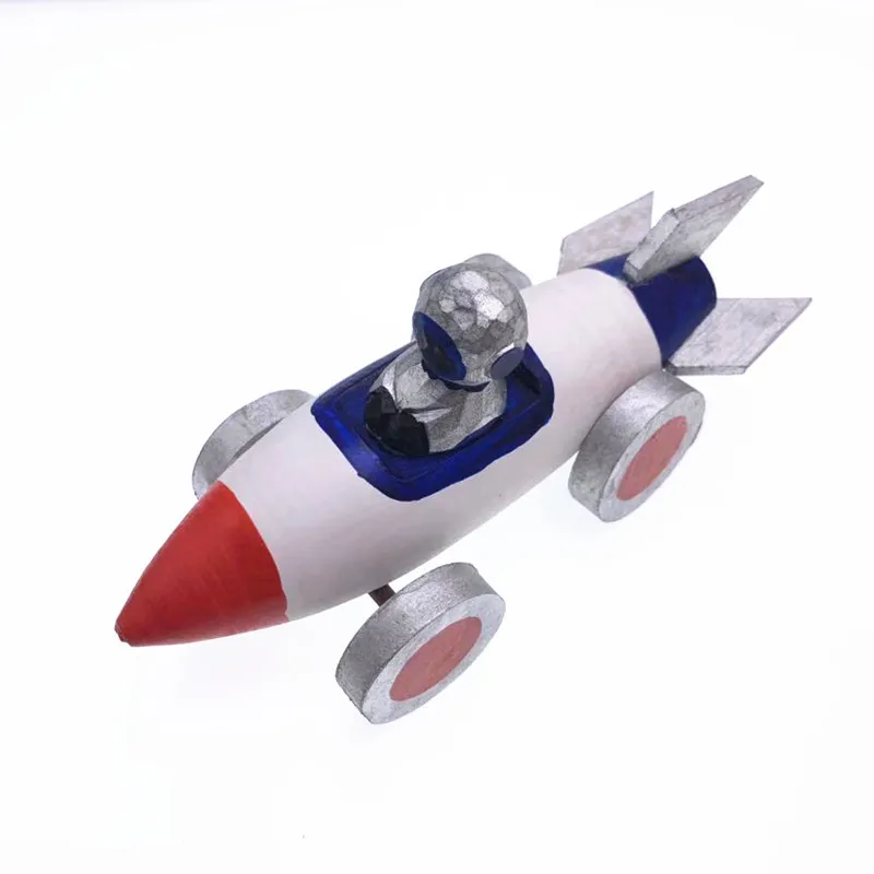 Simulation Model Wooden Children's Educational Toy Trolley Cute Animal Car Children's Room Desktop Decoration Birthday Gift