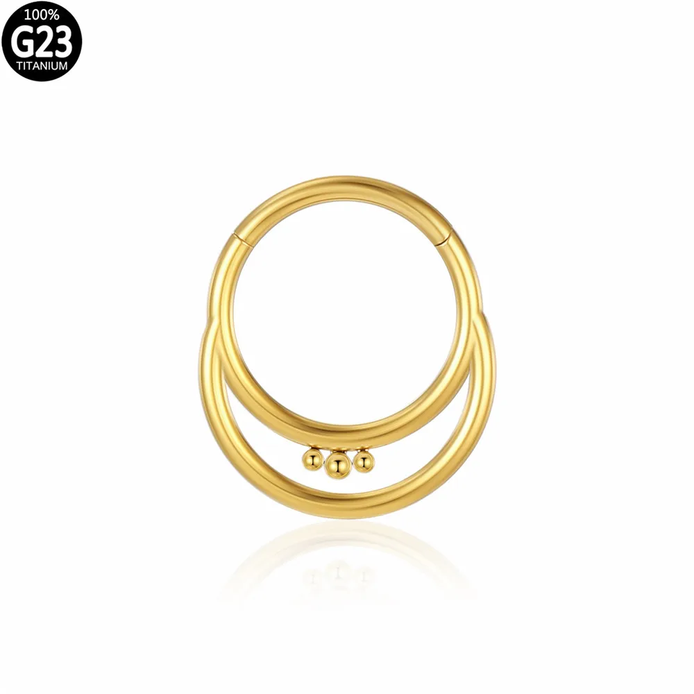 Кольцо для носа из титана G23 ювелирное украшение пирсинга с полумесяцем шариком