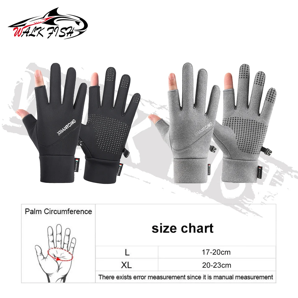 WALK FISH 1 пара рыболовных перчаток теплые Нескользящие водонепроницаемые перчатки