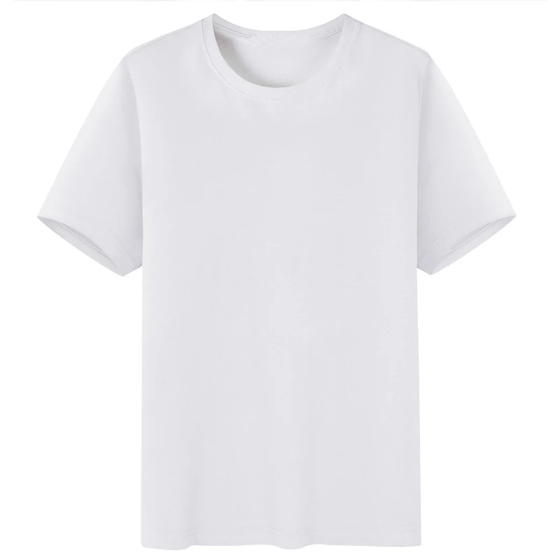 2020 Новая модная Однотонная футболка мужская хлопковая с короткими рукавами