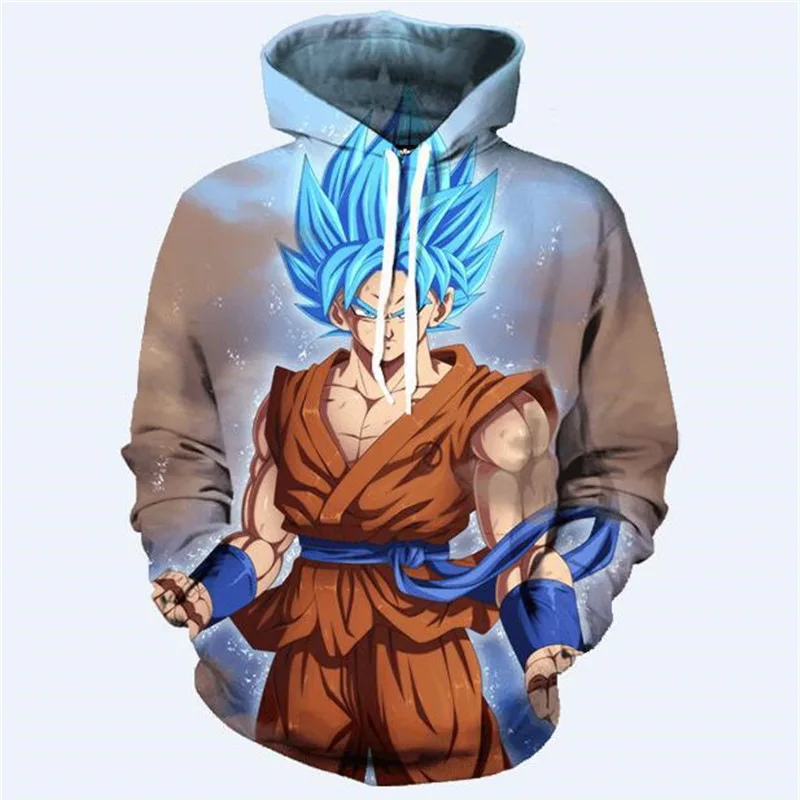 Hip Hop Dragon Ball Z Printed Sweatshirt Men Hoodies 3D Anime Design Streetwear For Male Hoody Autumn Man | Мужская одежда