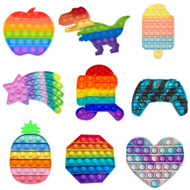 

Радужная пузырьковая игрушка-антистресс для детей