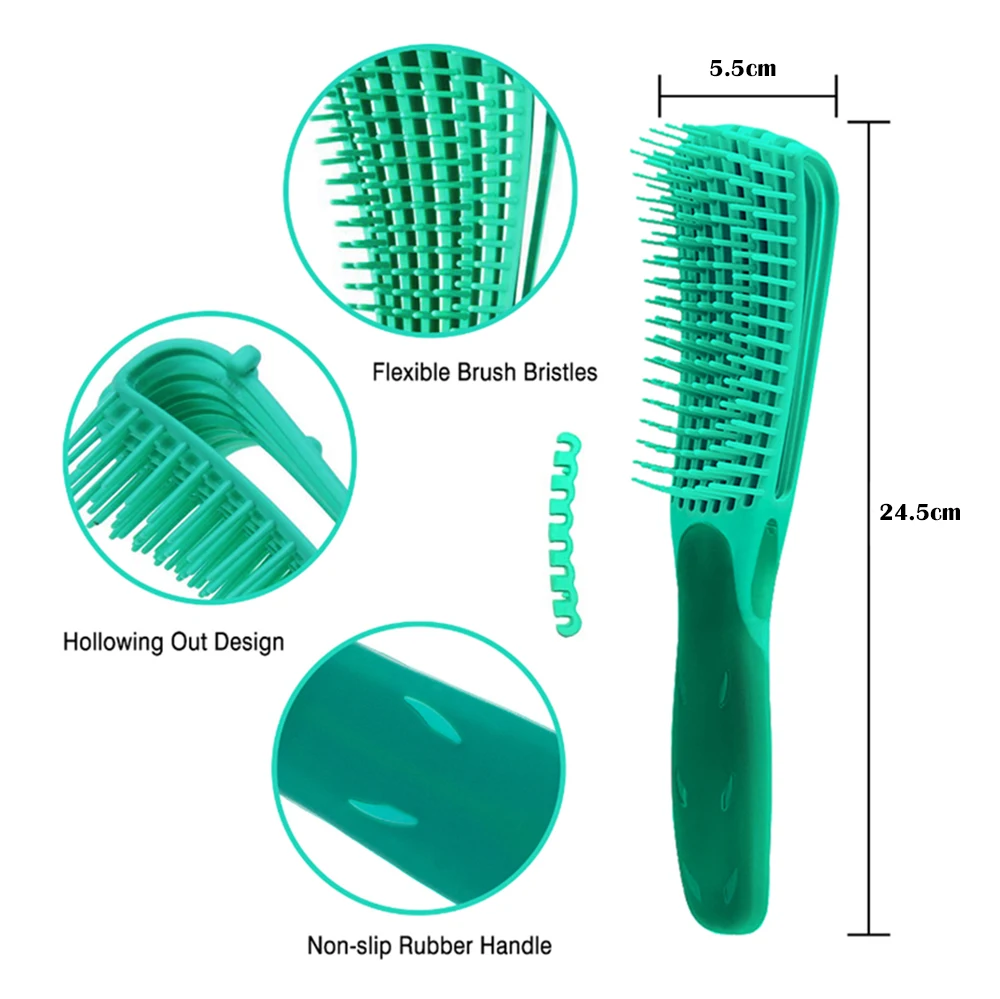 2 шт. массажирует голову расческа щетки для волос Detangling Расческа скальп щётка