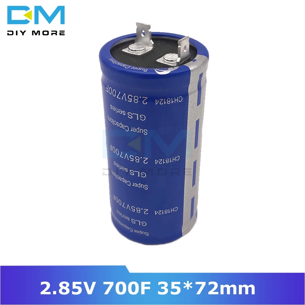 Сверх яркий конденсатор 2,85 V 700F 35*72mm Высокочастотный Низкочастотный флаг ESR ноги 35x72mm ultrasapacitor для Автомобильная стереоколонка