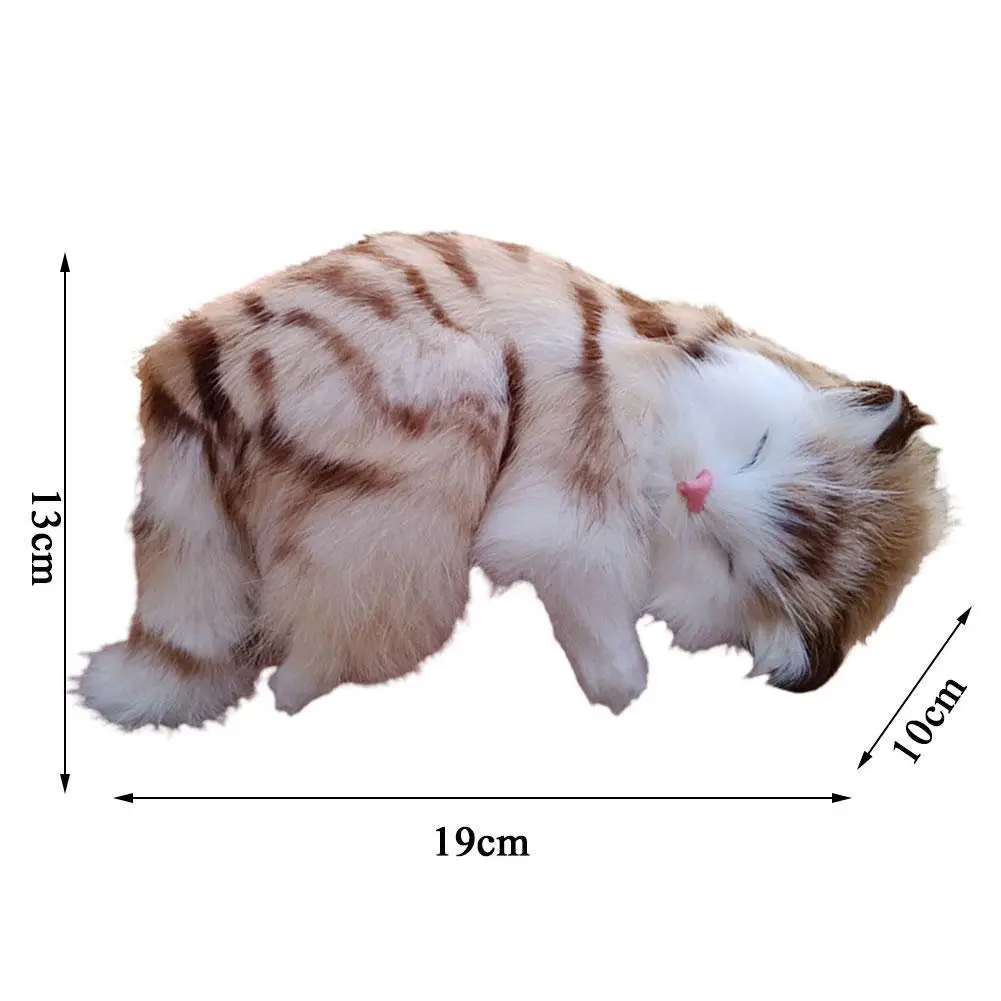 

Simulation Fur Animal Simulation Cat Plush Children's Toy Leather Handmade Electric Gift Ornaments Window Pendant Handicrafts