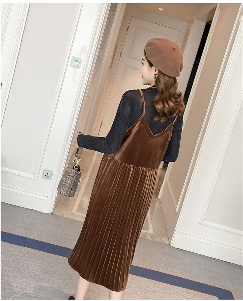 Новая мода 2020 женское бархатное платье Женский сетчатый топ весна осень Vestido