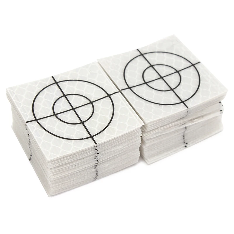

Hot XD-100Pcs Prism Measurement Reflector Sheet Reflective Tape Target Total Station Tunnel Survey 40X40Mm