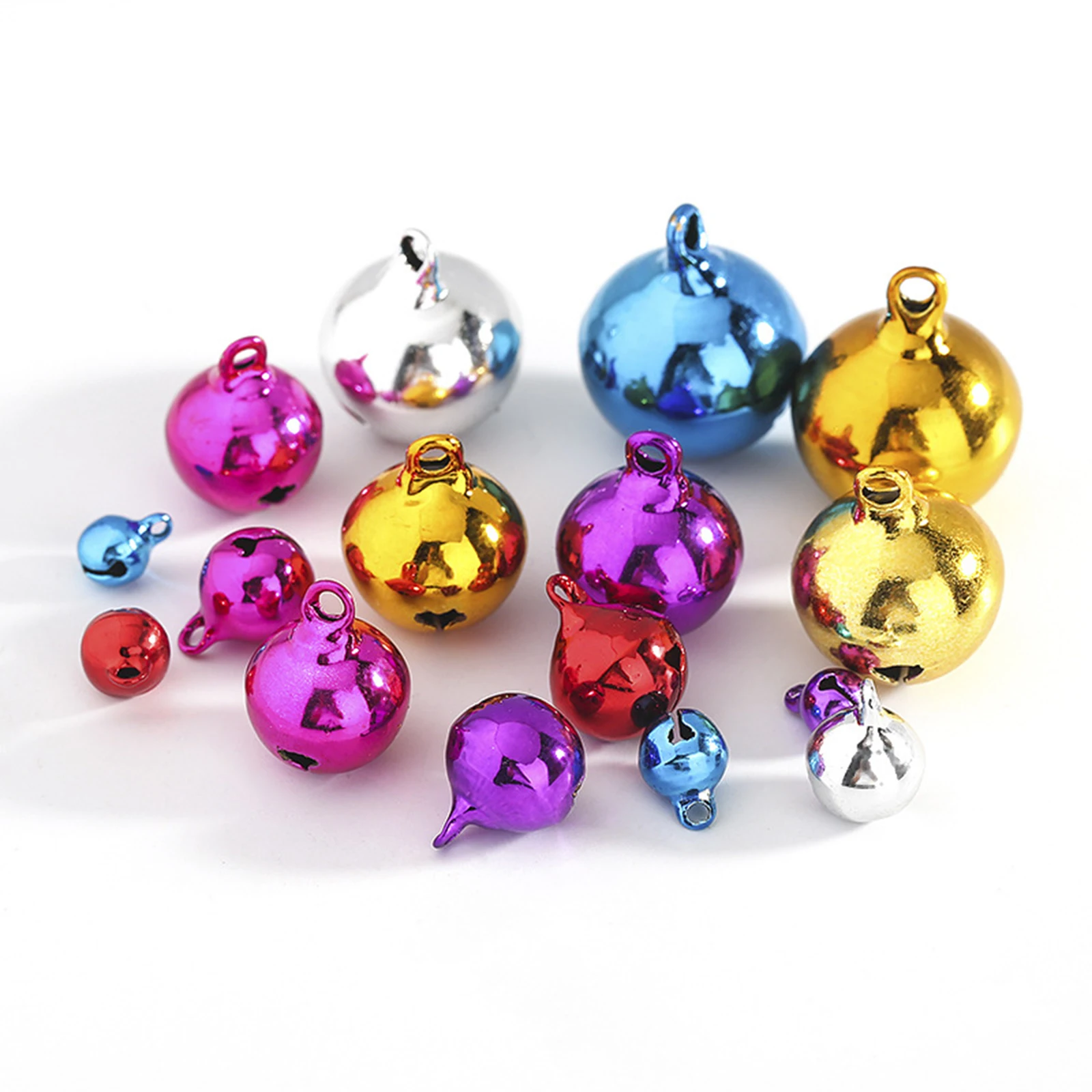 

Color Jingle Bells Beads Charms Pendants Hanging Christmas Tree Ornaments Home Party Bar Decorations DIY Accessories 50-100pcs
