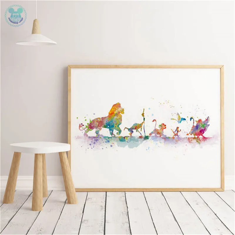 Disney Король Лев плакат мультфильм живопись детский сад настенная Детская комната