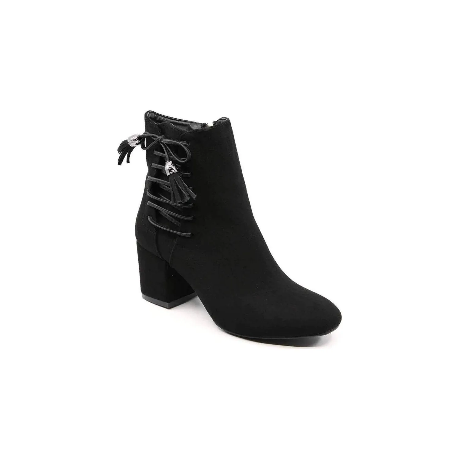 

Mosimoso Ornella Black Suede Tassel Detail Zipper Female Boots