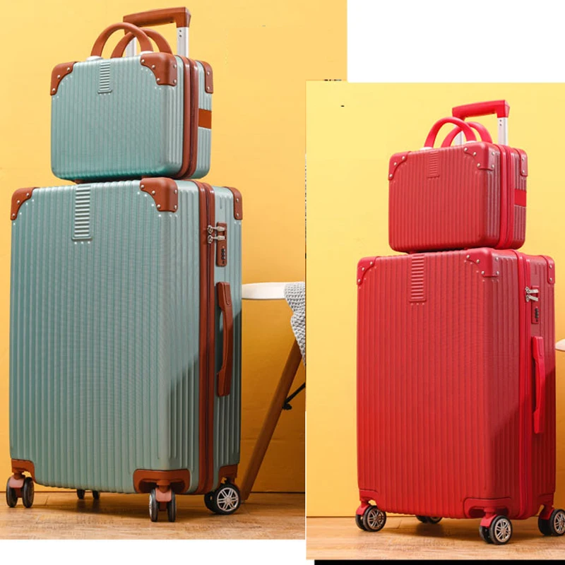 

Travel Suitcase 20"22"24"26"28"Retro Luggage Suitcase High-Capacity Trolley Case Suitcase Travel Suitcases With Wheels