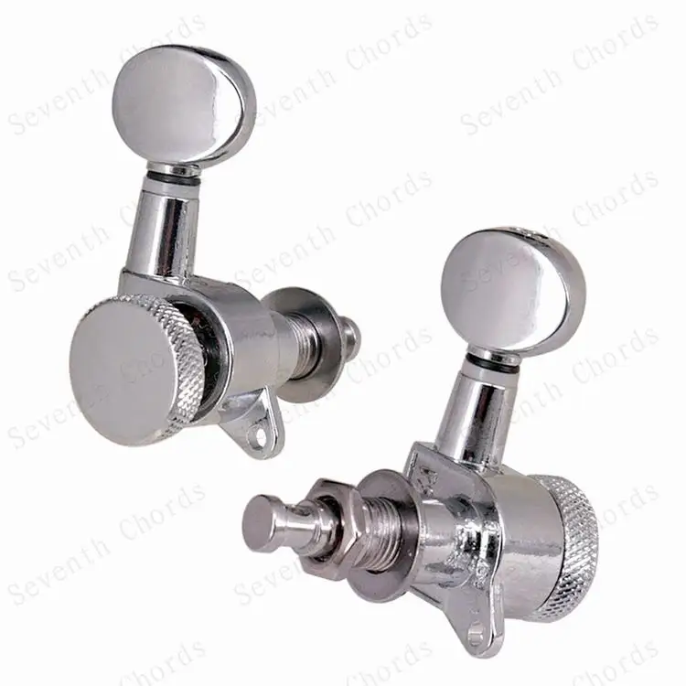 ein set von 6 pcs gesperrt string tuning pegs tuner mechaniken für akustische elektrische gitarre mit oval konkaven taste free global shipping