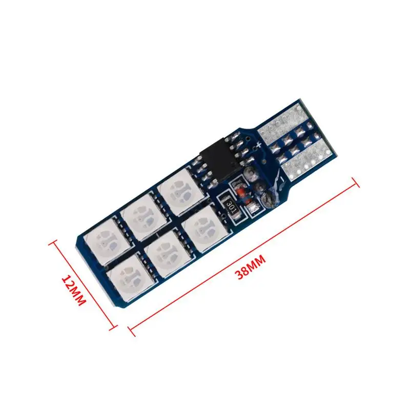 T10 RGB W5W LED Car Clearance Lights 194 168 Bulb Remote Width Interior Lighting for Brake Reading Dome License | Автомобили и