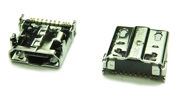 Разъем зарядки Samsung i9500/I9505/n7100 micro USB 11pin (на плату перевернутый) Original|Соединители| |