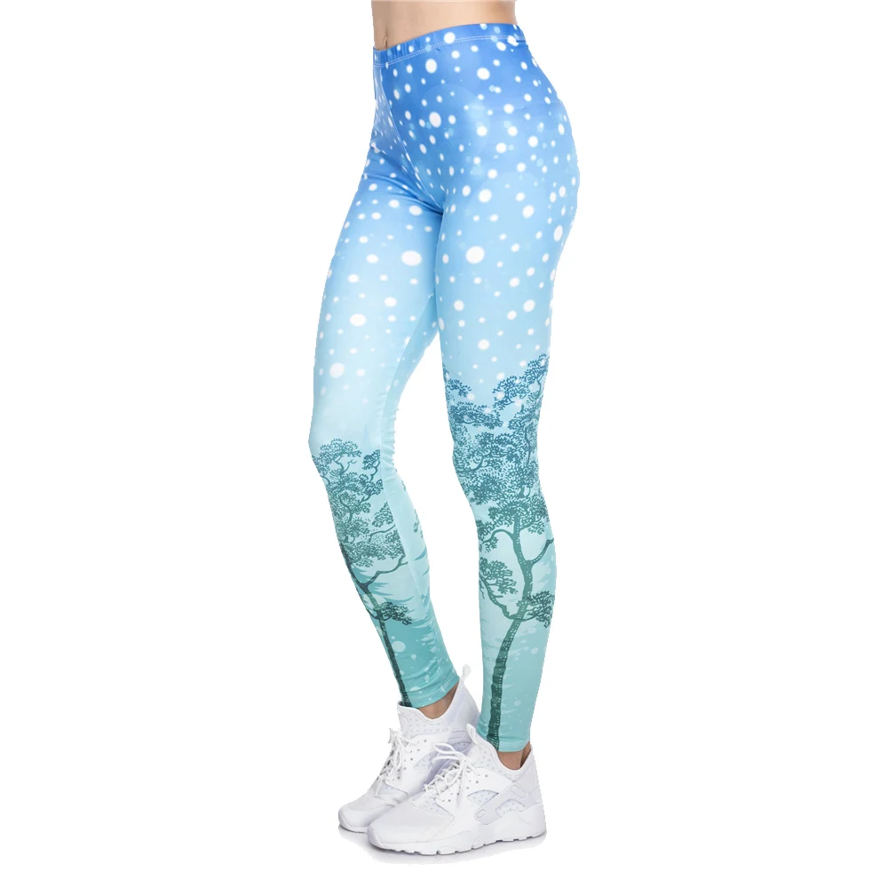 

High Waist Yoga Pants Women Gym Clothing Workout Snow Print Seamless Leggings Fitness Jogger Tight External Sportswear Christmas