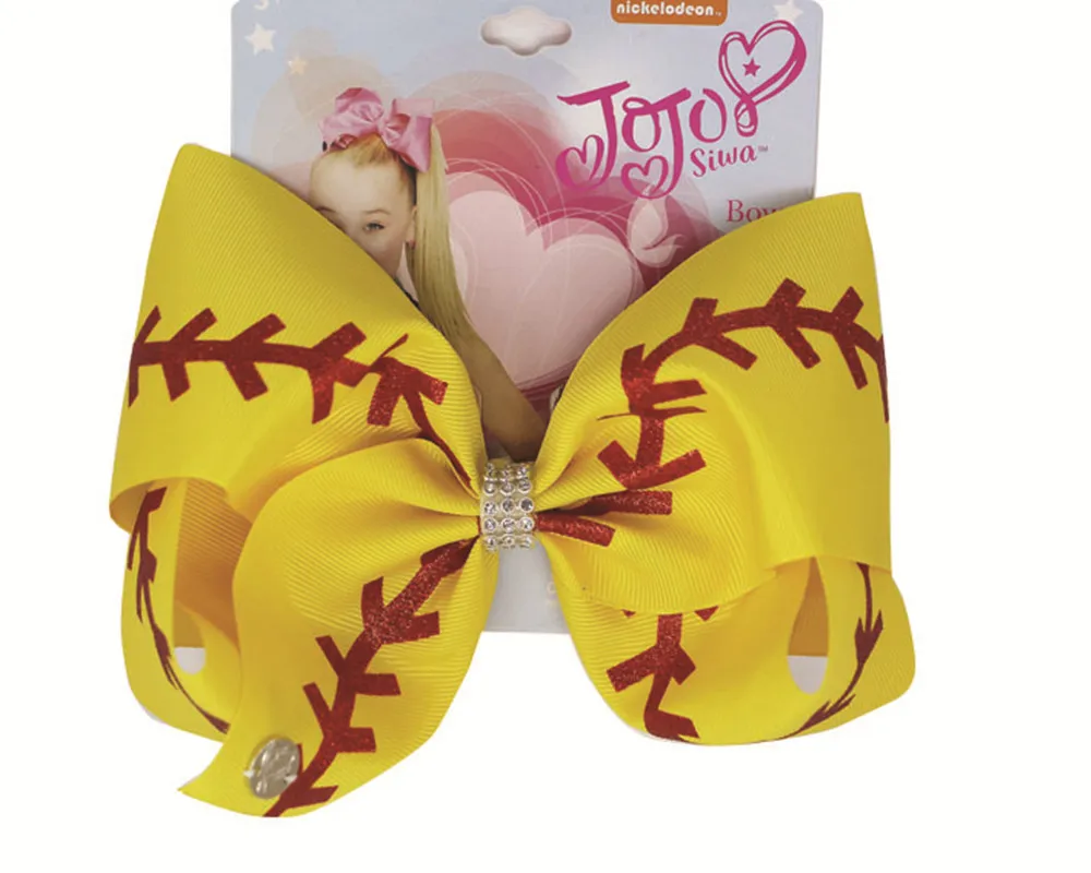 Новинка 8 дюймов блестящие стежки с большим бантом из волос для командного