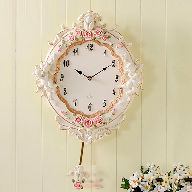 Бренд Hoshine модная новинка ангел рустикальные кварцевые винтажные настенные часы