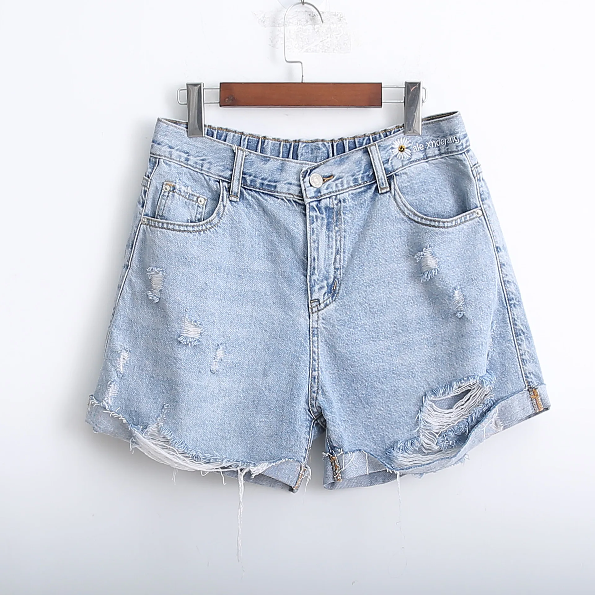 Женские летние джинсовые штаны женские синие шорты свободные модные брюки