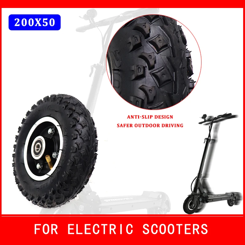 

200x50 Off Road Tire with Alloy Rim 8" Electric Scooters Tyre 200*50 Wheel Hub for Kugoo S1 S2 S3 C3 MINI Electric Bike 8 Inch