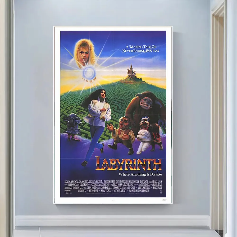 

V2270 Labyrinth Vintage Classic Movie Wall Silk Cloth HD Poster Art Home Decoration Gift