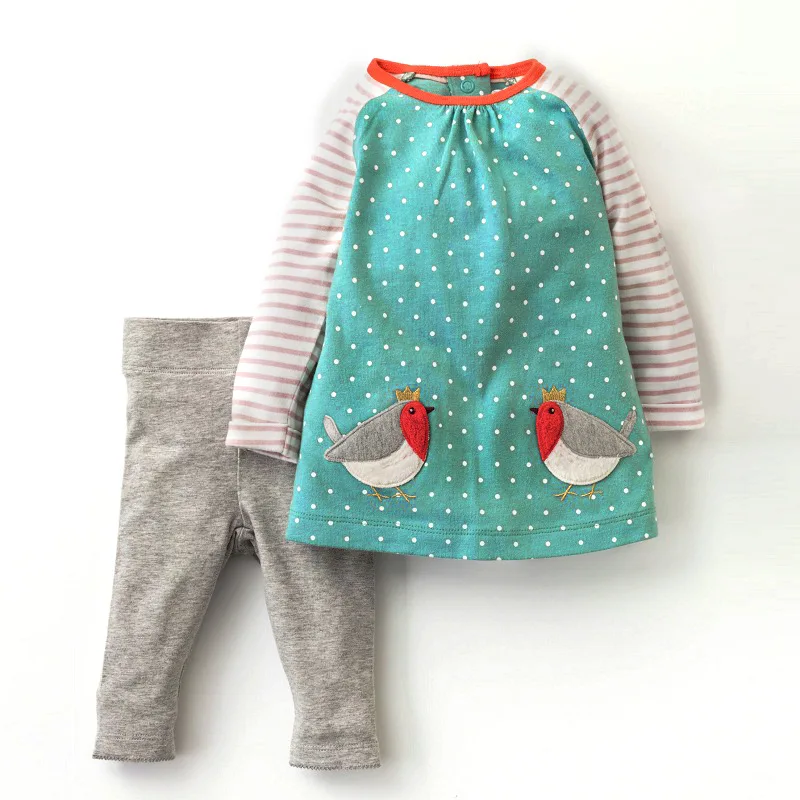 Little maven/осенний хлопковый комплект из двух предметов для маленьких девочек от 2 до 7 лет, Осенние комплекты одежды для маленьких девочек, изысканные Детские наряды для малышей