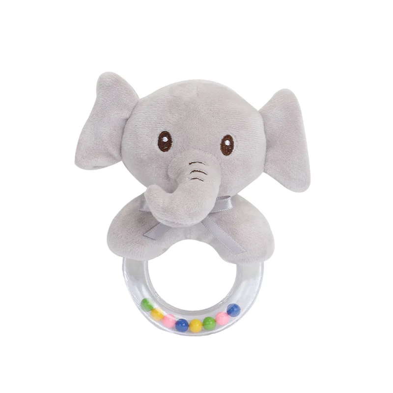 

Cute Soft Kids Baby Infant Rattles Plush Stuffed Animals Soothing Educational Circle Bell Toys for Newborn Children Gift