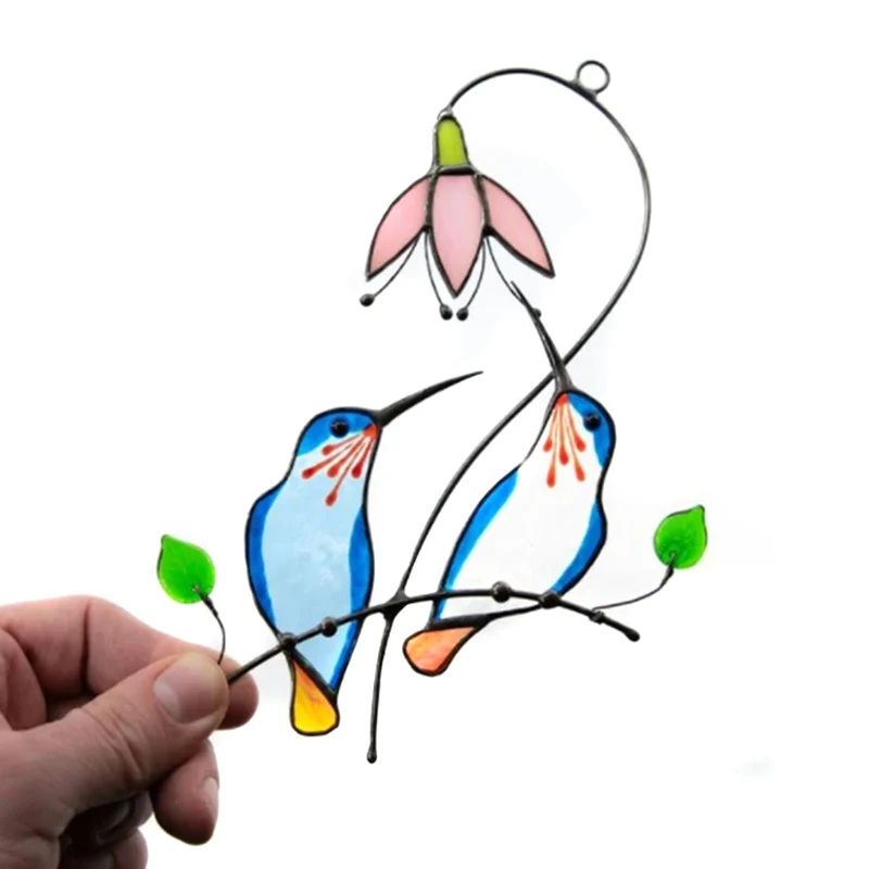 

Hummingbird Modern Metal Window Hangings Decor Suncatcher Gift Garden Decor Mother's Day Gift _WK