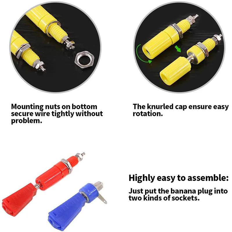 90 шт. 5 цветов 4 мм вилка типа банан | Электроника