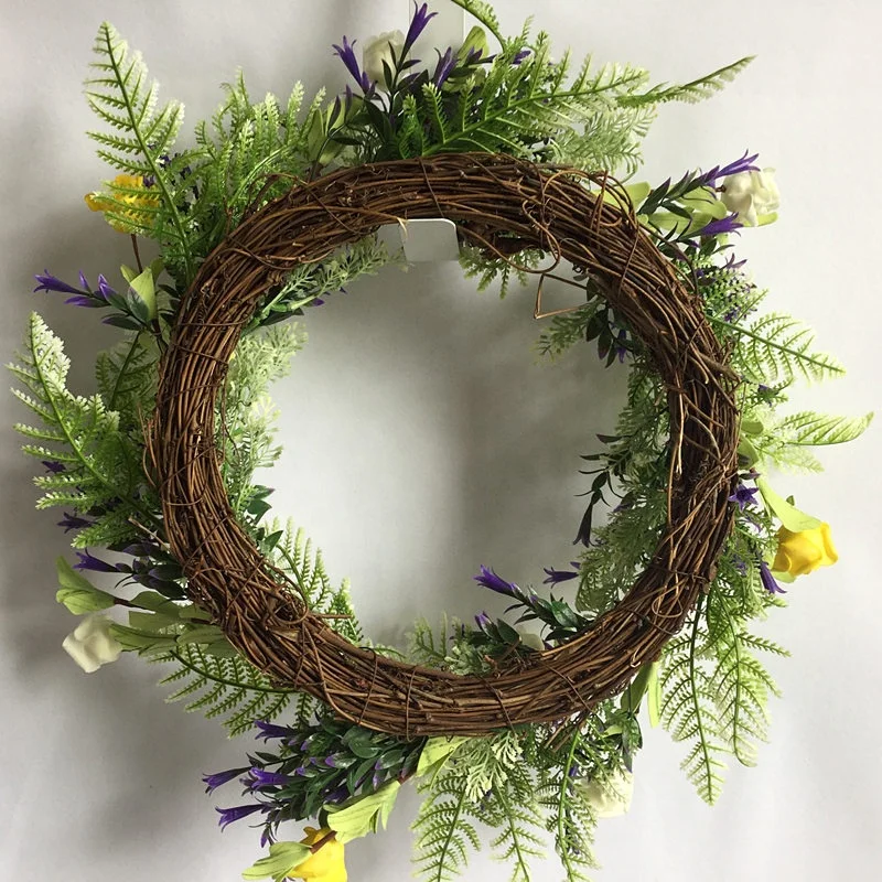 Искусственный венок 18 дюймов вечнозеленый новая мода для дома сада двери стены