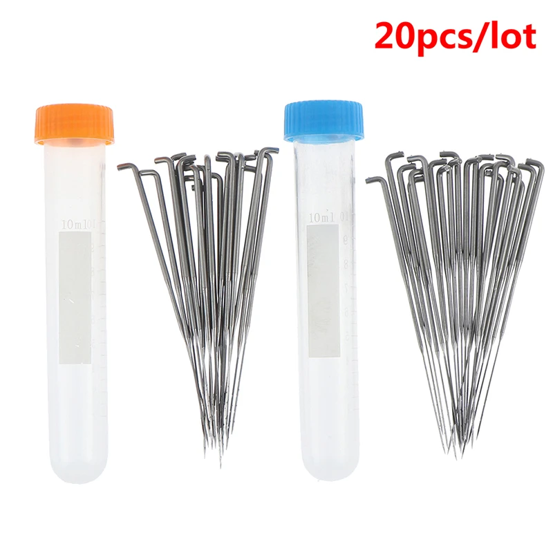 Толстые средние тонкие иглы практичные 20 шт для валяния булавка деревянная ручка