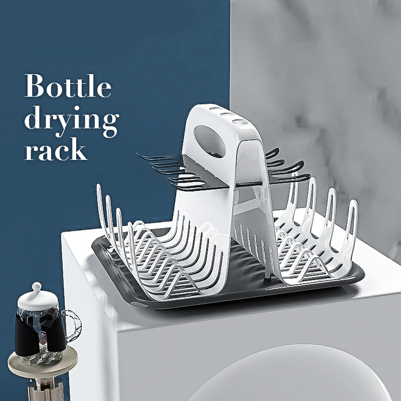 

Baby Bottle Drying Rack With Tray High Capacity Cup Holder For Infant Feeding Accessories BPA Free Deluxe Dry Station