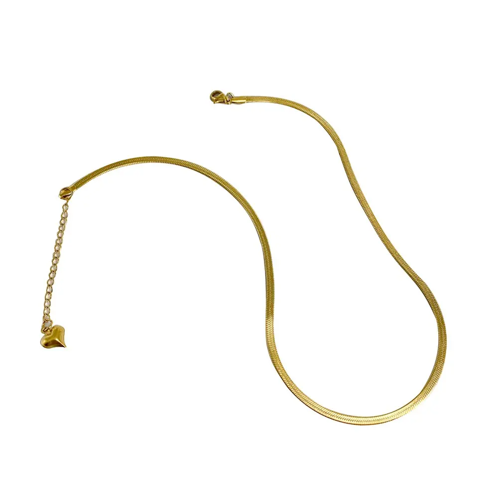 

Titanium Steel Clavicle Durable Chain Fashion Trend Wild Clavicle Chain Cold Wind Simple And Flat Necklace