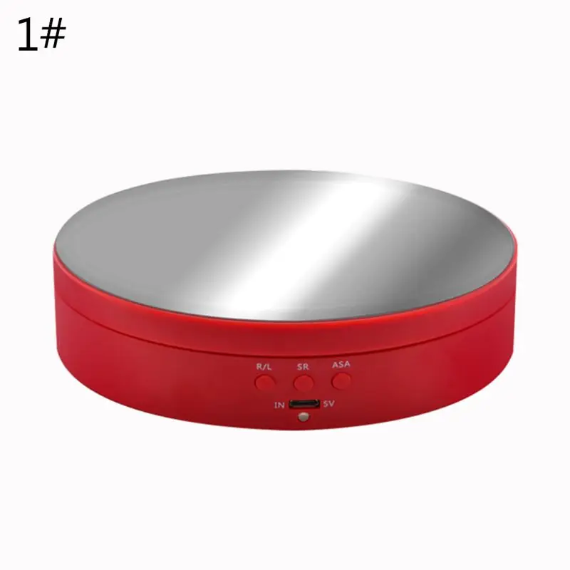 

H7JB 3 Speeds Rotating Display Stand Turntable Jewelry Holder Battery/USB Powered