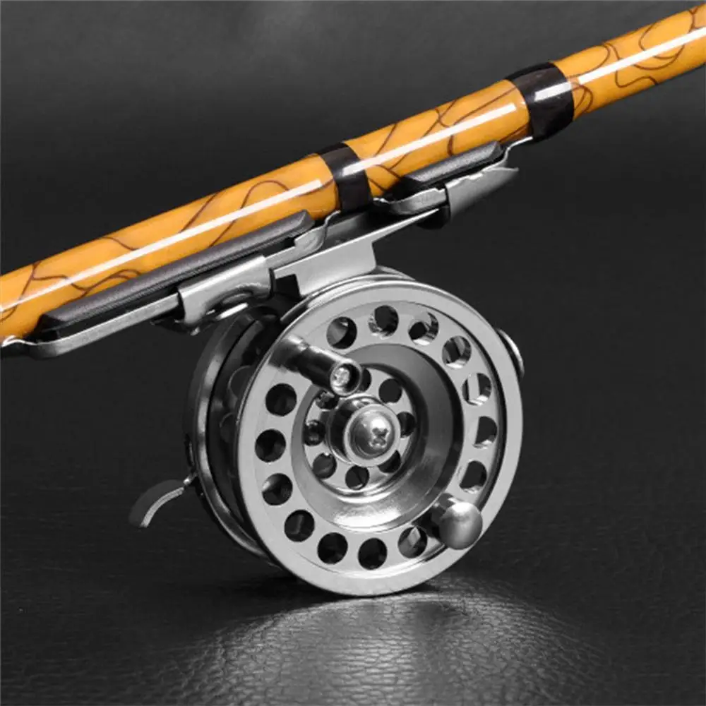 

Fly Fishing Wheel Reels CNC Machine Cut Large Arbor Die Casting Aluminum Fly Reel 50 60mm Gear ratio 1:1 Fishing Tackle Right H