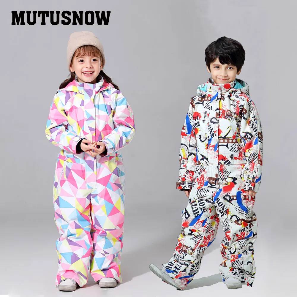 Лыжный костюм MUTUSNOW детский брендовый водонепроницаемый комплект для мальчиков и
