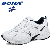 bona 2020 new designers running shoes men outdoor sports shoes action leather sneakers man casual nonslip walking footwear male