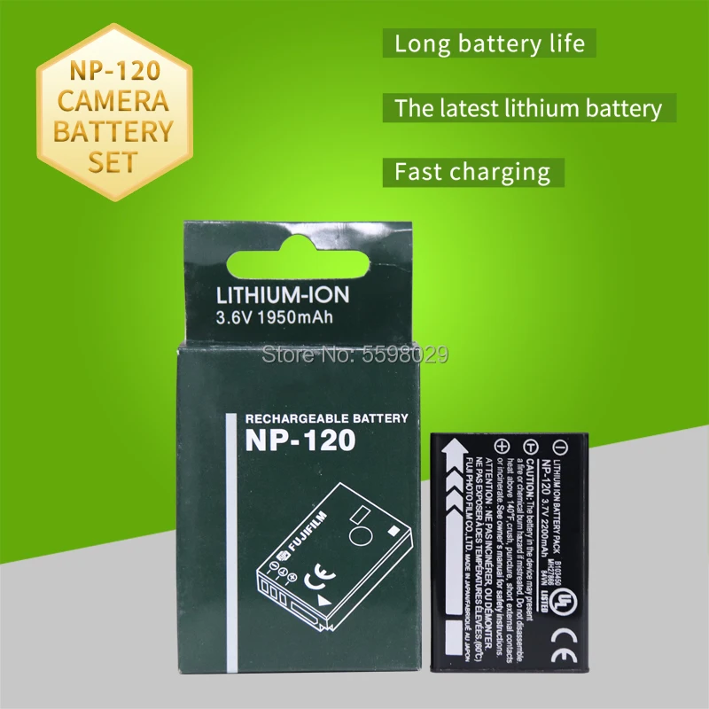 2200mAh 3 7 V NP 120 NP120 FNP FNP120 аккумулятор для FUJIFILM F10 F11 ZOOM Φ батарей|Цифровые