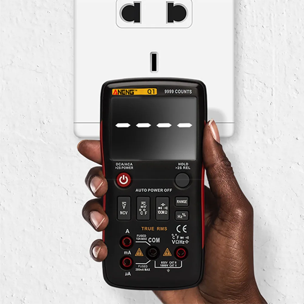 

Q1 Digital Multimeter True-RMS Meter Testers Automotive Electrical Transistor Peak Resistance Voltage Current Ohm Meters JA55