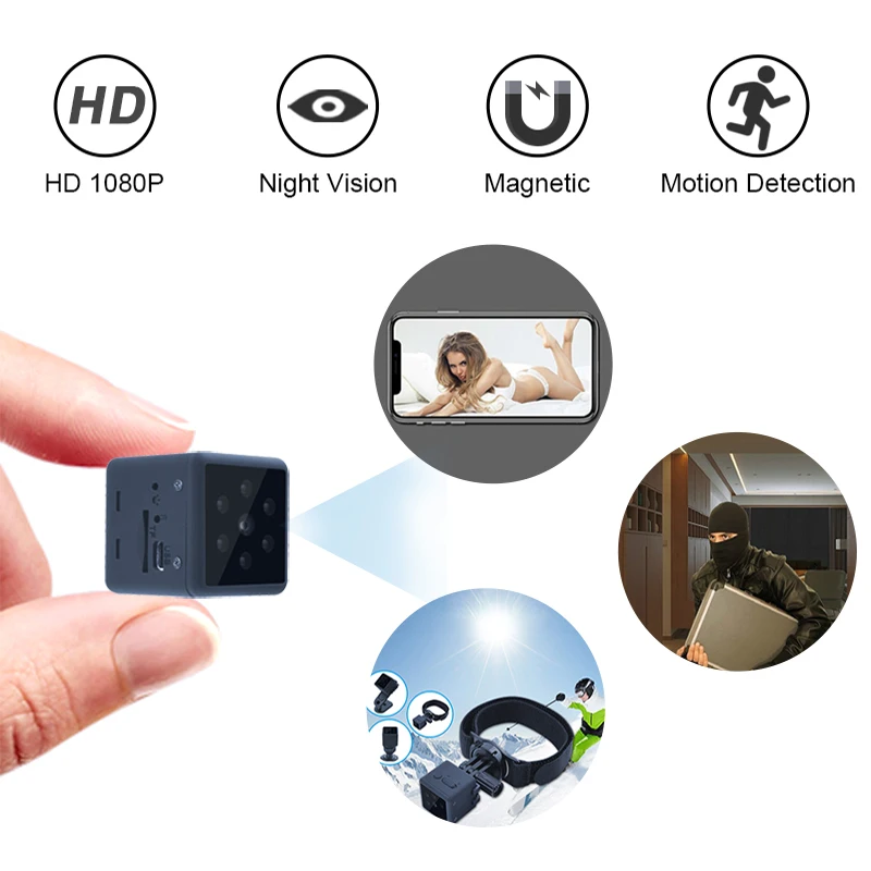 MD25 Мини HD 1080P Магнитный домашней безопасности Беспроводной Камера Видеоняни и