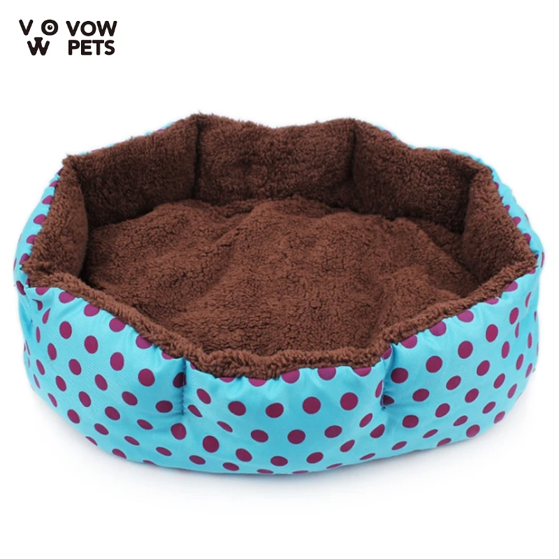 

Transer Dog Bed Indoor Polka Dot Print Winter Warm Soft Fleece Pet Dog Cat Bed Mat For Small Medium Dogs VOW Pets