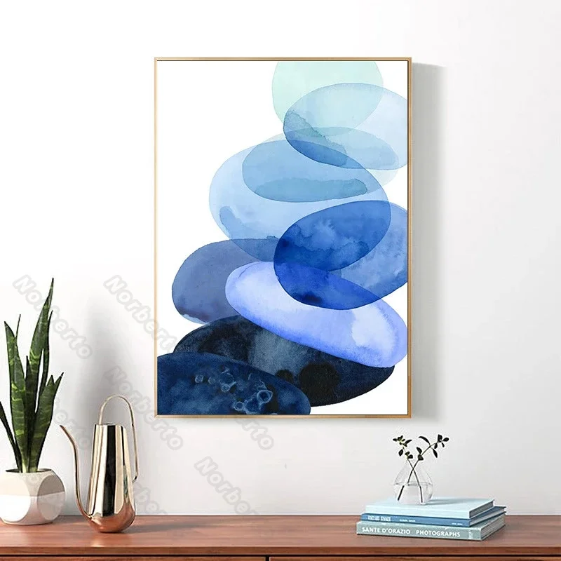 

Nordic Style Canvas Painting Wall Posters and Print Watercolor Abstract Art Flowers Drawing Pictures for Home Rooms Wall Decora
